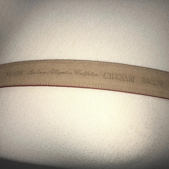Cipriani Aligator Calfskin Red Belt Size 28 main image 7